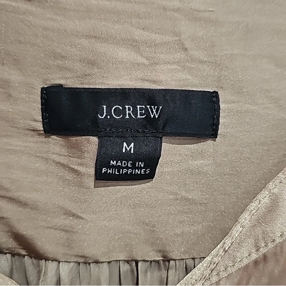 J. Crew Gold Silk Like Layering Blouse